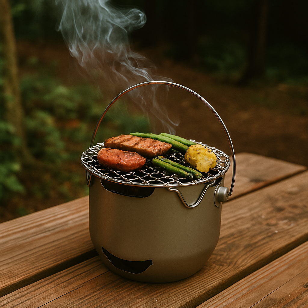 Barbecue Portable - GrillMate™ - Gris Titane