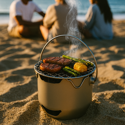 Barbecue Portable - GrillMate™ - Gris Titane