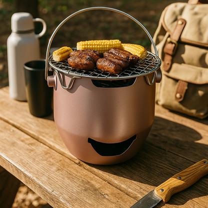 Barbecue Portable - GrillMate™ - Rose Cuivré