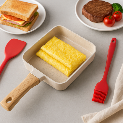 omelette steak sandwich poele tamagoyaki